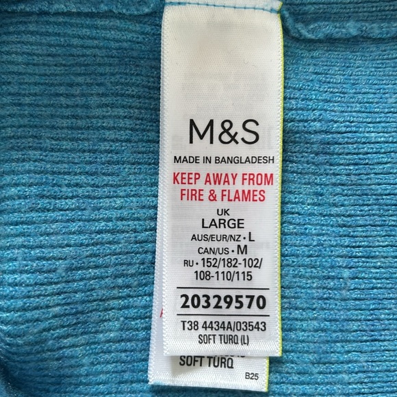 Marks and Spencer blue vneck sweater, size L. - Picture 5 of 6